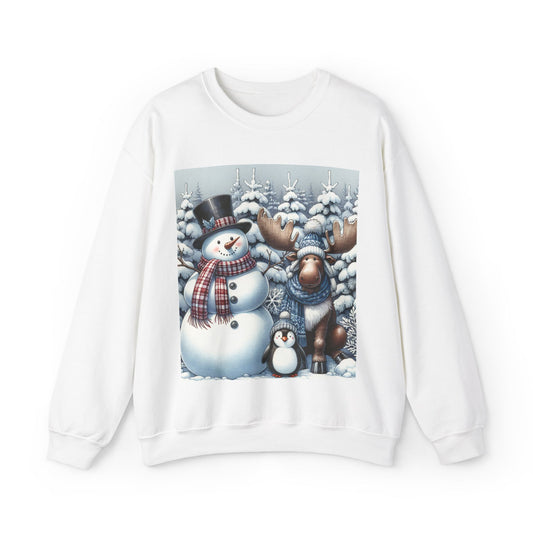 Snow Scene Sweatshirt: Seasonal Winter Unisex Heavy Blend