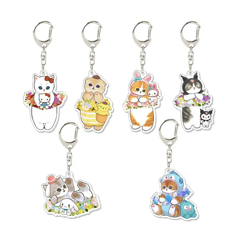 Mofusand X Sanrio Acrylic Keychains