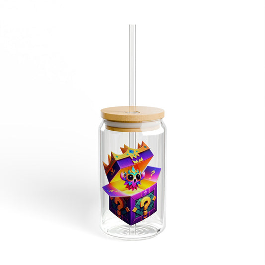 Funky Blind Box Graphic Sipper Glass, 16oz