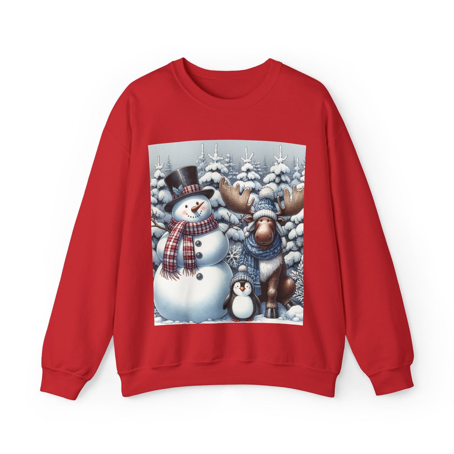 Snow Scene Sweatshirt: Seasonal Winter Unisex Heavy Blend