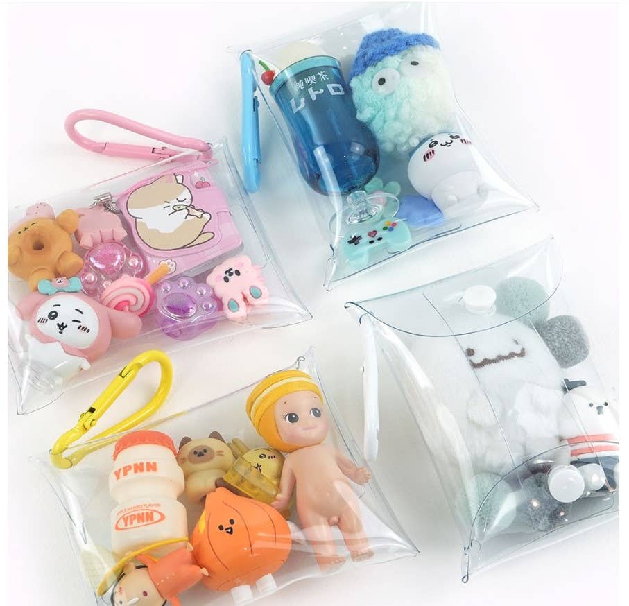 Clear Mini Gacha Pouch, Collectable Toy, Figure Pouch Purse