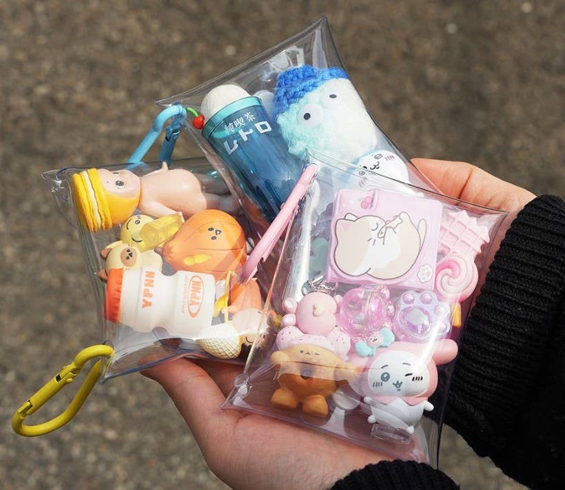 Clear Mini Gacha Pouch, Collectable Toy, Figure Pouch Purse