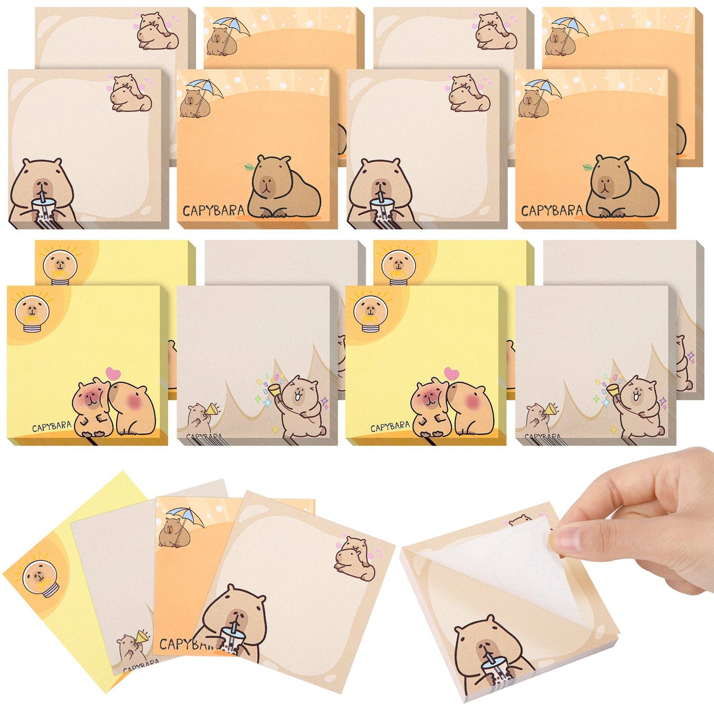 4 Pack Capybara Sticky Notes