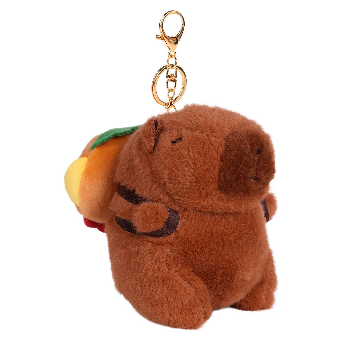 Capybara Plush Keychain w/ Burger Backpack