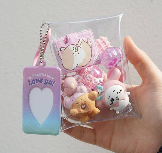 Clear Mini Gacha Pouch, Collectable Toy, Figure Pouch Purse