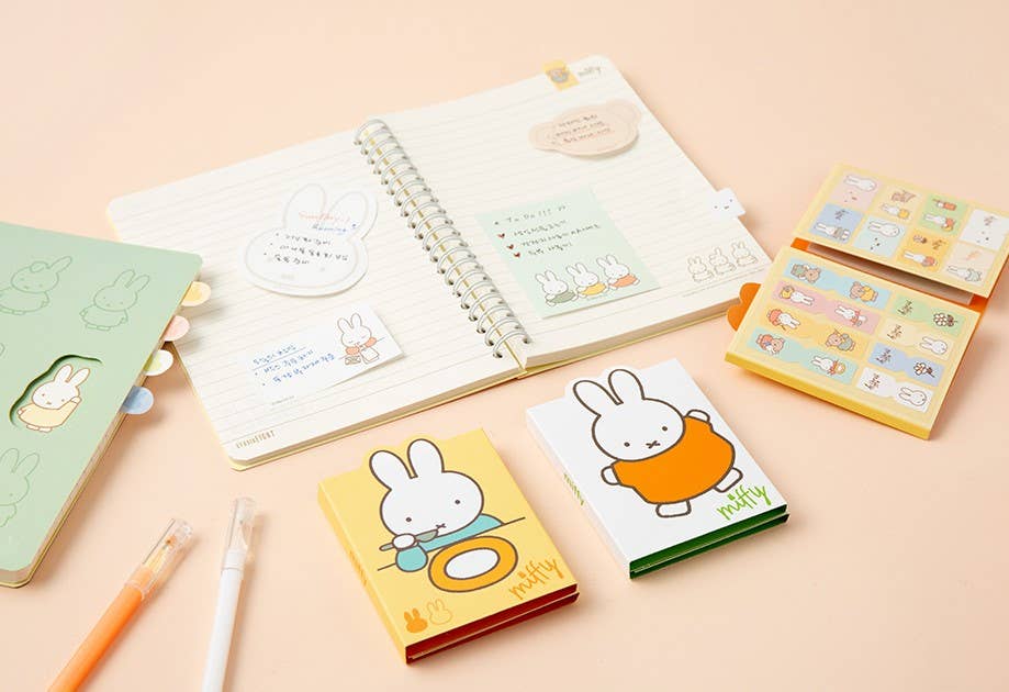 Miffy 4Layered StickyNotes  Memo Pad Pack- vivid