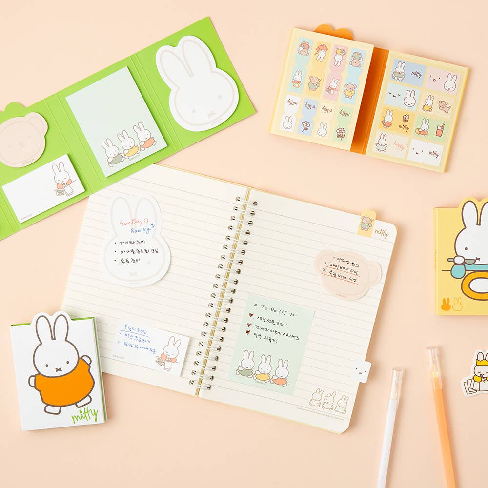 Miffy 4Layered StickyNotes  Memo Pad Pack- vivid