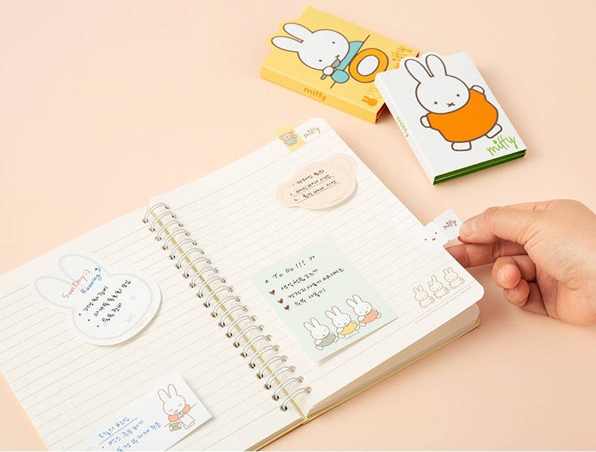 Miffy 4Layered StickyNotes  Memo Pad Pack- vivid